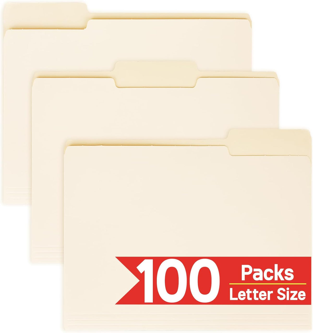 VZCPYTPM 100 Pack Manila File Folder,Manilla Folder 8.5x11