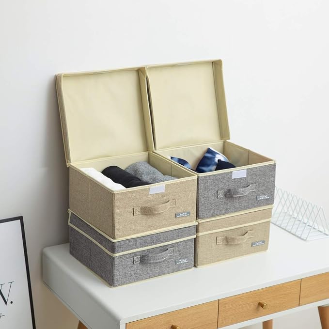 YueYue 4 Pack Small Fabric Storage Box - Image 5