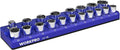 WORKPRO Magnetic Socket Organizer, 1/2-Inch Metric Socket Holder, Socket Trays by WORKPRO