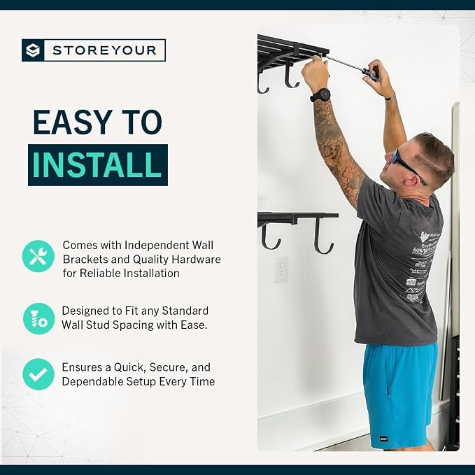 StoreYourBoard Heavy Duty Garage Shelf Wall Mount 2ft x 4ft – Wall-Mounted - Image 3