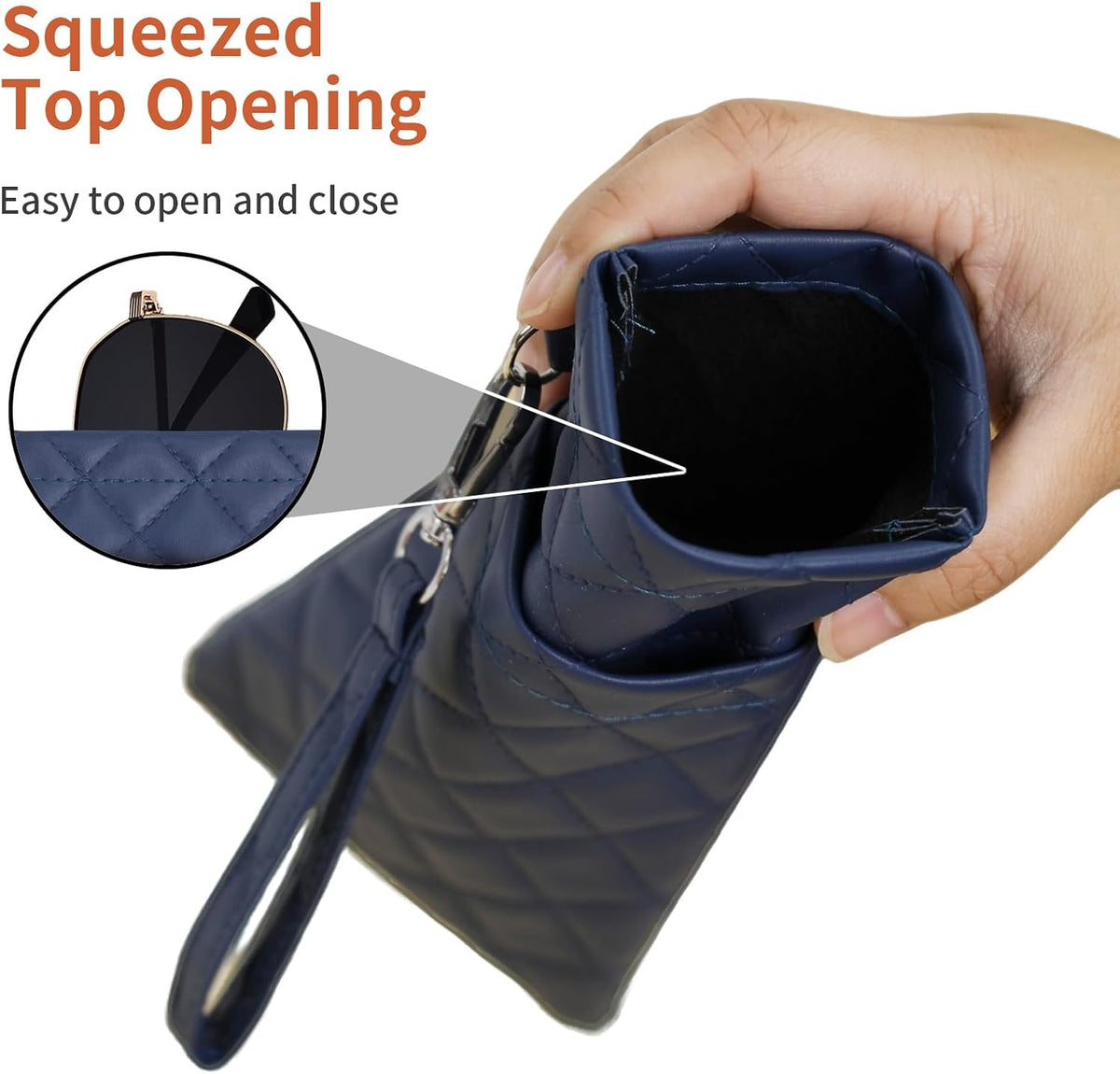 Double Eyeglass Case Soft Dual Glasses Case for Women Men Travel
