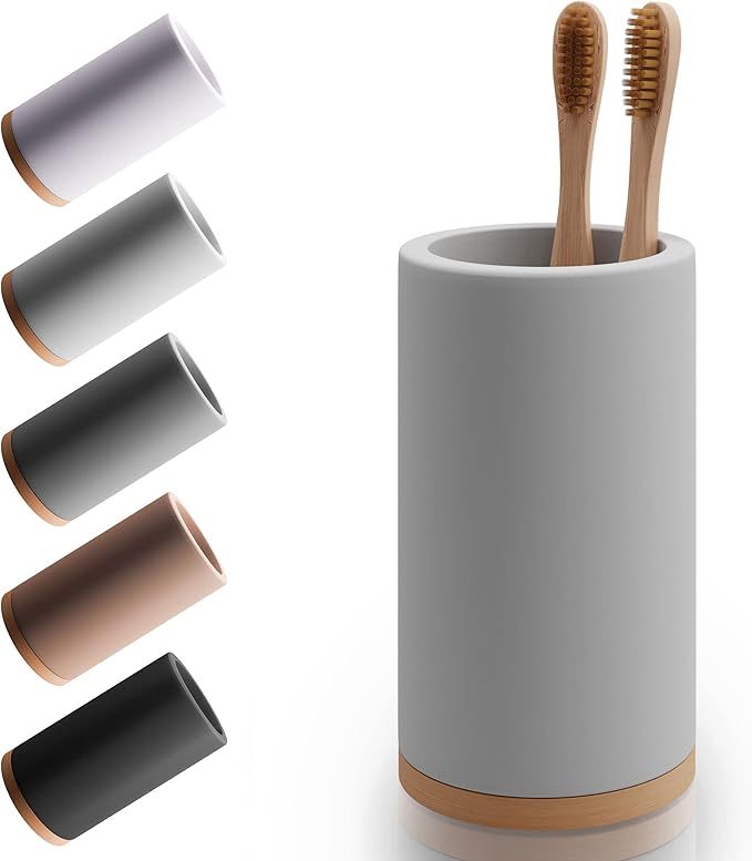 Matani Bamboo Toothbrush Holder Diatomite Tooth Brush Organizer by Matani
