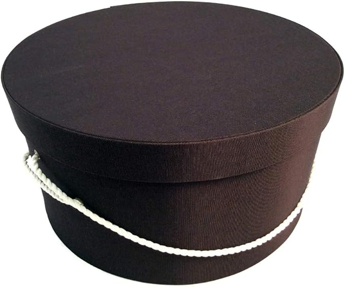Sarah's Hat Boxes Classic Brown Hat Box – 8.75" x 4.5" Handmade in USA – by SarahsHatBoxes