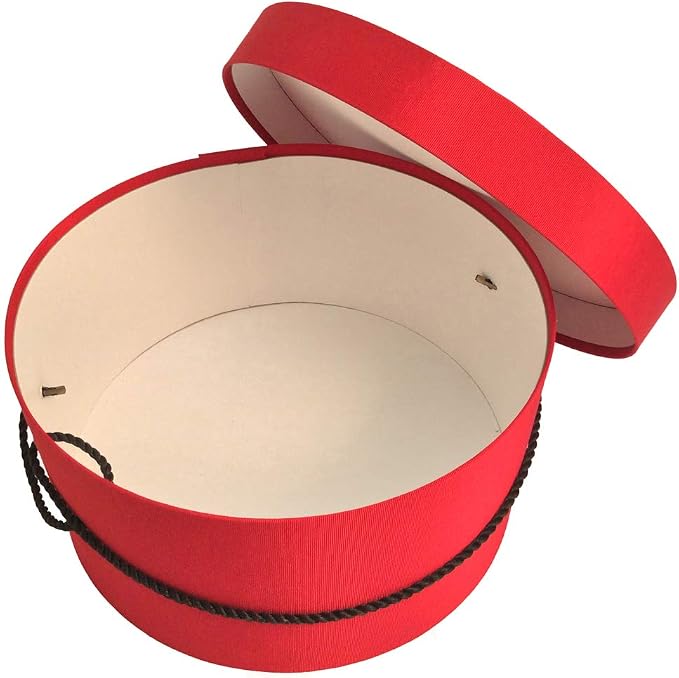 Sarah's Hat Boxes Classic Red Hat Box – 12.75" x 6.5" Handmade in USA – - Image 4
