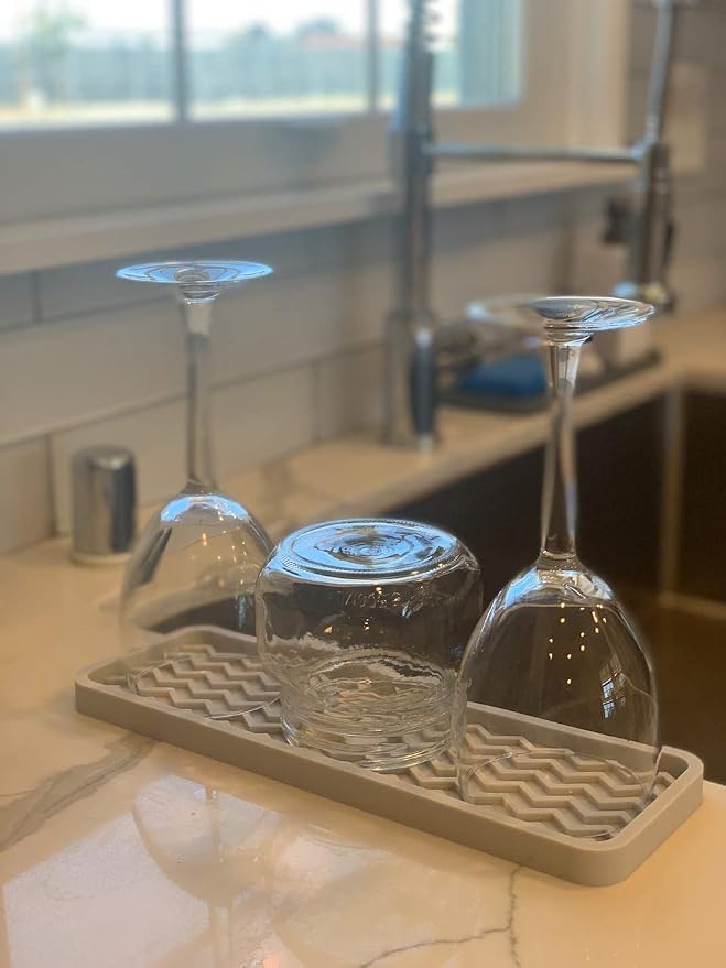 Happitasa Silicone Kitchen Sink Organizer Tray, Sponge Holder and Countertop - Image 7