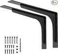 20 x 12 INCH Shelf Brackets, L Shelf Brackets, Vertical Angle, Premium Alloy by Firmetal