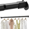 Closet Rods for Hanging Clothes, 16.5 to 74 Inches Adjustable Metal Closet Rod by MIUVIBENI