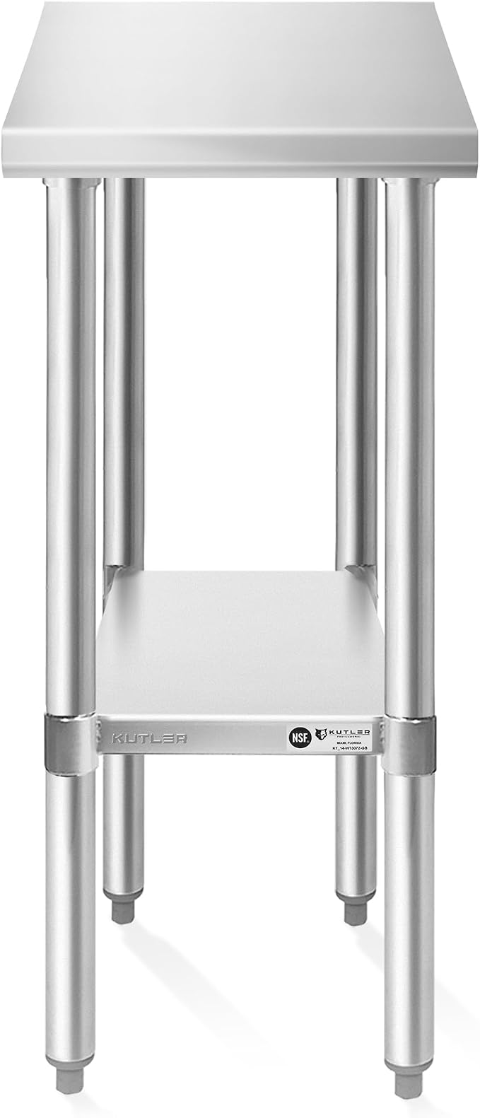 KUTLER Stainless Steel Table 30 x 12 Inches, NSF Heavy Duty Commercial Kitchen - Image 2