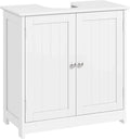 kleankin 23.5" Pedestal Sink Storage Cabinet, Freestanding Bathroom Under Sink