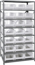 Quantum Storage Systems 2475-952CL Solid Heavy Duty 8 Shelves 21 HULK Clear by QuantumStorageSystems