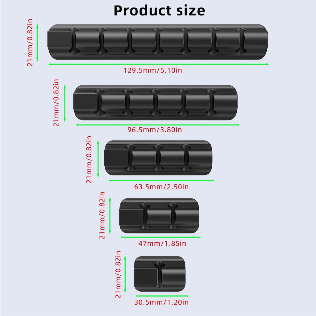 11PCS Cable Management Cord Holder Organizer, Magnetic Cable Clips