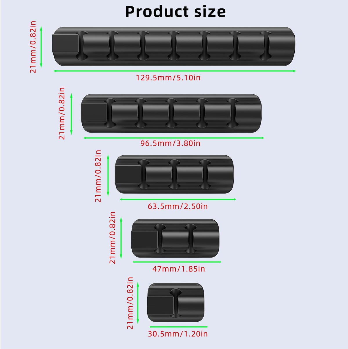11PCS Cable Management Cord Holder Organizer, Magnetic Cable Clips
