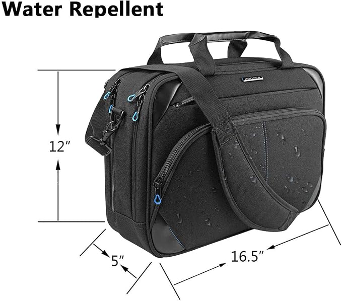 KROSER Laptop Bag 15.6 Inch Briefcase Messenger Bag Water Repellent Computer - Image 4