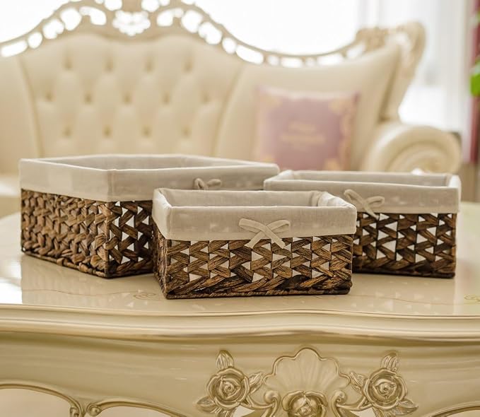 Rectangular Woven Seagrass Storage Bins - Image 3