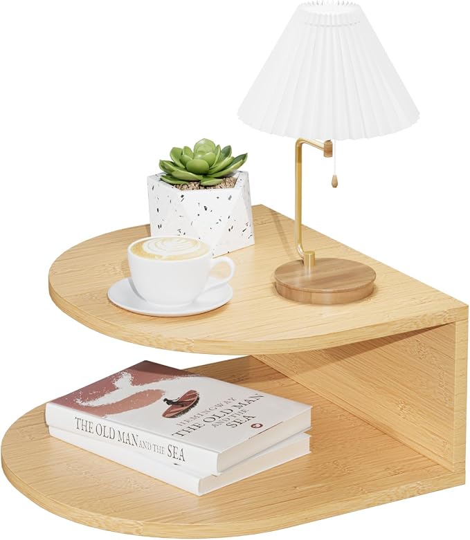 Bamboo Floating Nightstand by Dexgva
