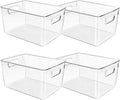 Clear Plastic Storage Bins, Pantry Organizers and Storage or Kitchen