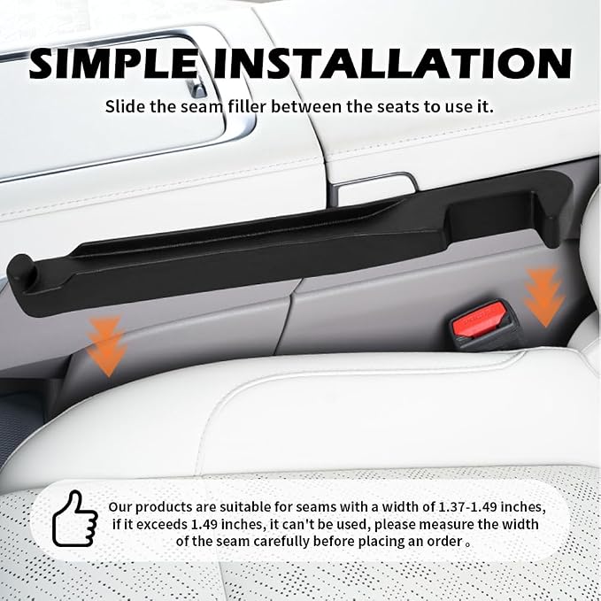 2PCS Car Seat Gap Filler Organizer, 3 in 1 Car Seat Side Gap Filler - Image 7