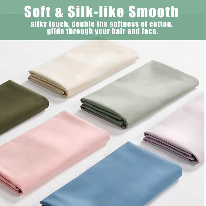 Body Cooling Pillow Cases Cover, Bamboo Rayon Green Body Pillowcases - Image 8
