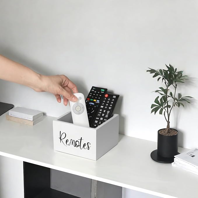 Wood Remote Control Holder, TV Remote Control Organizer - Image 9
