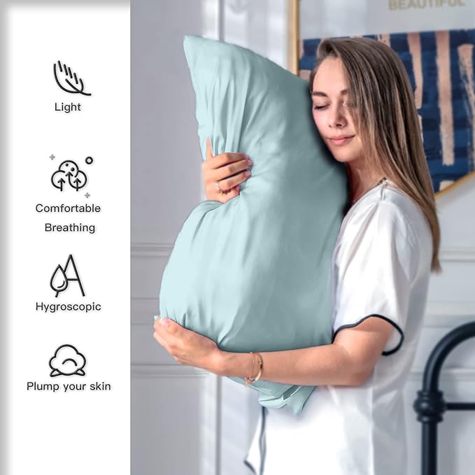 Mulberry Silk Pillowcase for Hair and Skin Standard Size 20"X 26" - Image 3