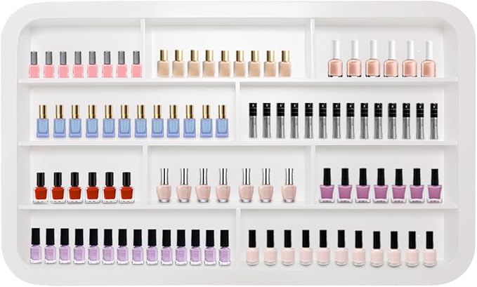 Wall Mounted Nail Polish Racks 4 Tier Hanging Nail Polish Storage Holder by Unknown