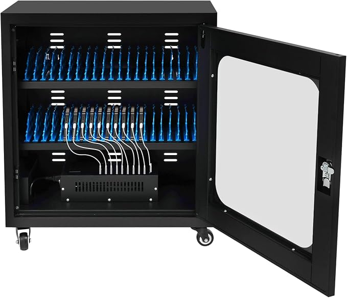 40-Slot Cell Phone Charging Station Cabinet by Okasiki