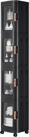 VECELO 4-Tier Tall Narrow Storage Cabinet by VECELO