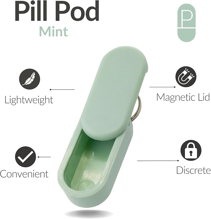 Keychain Pill Holder Single Pack – Lightweight Magnetic Pill Organizer - Image 2