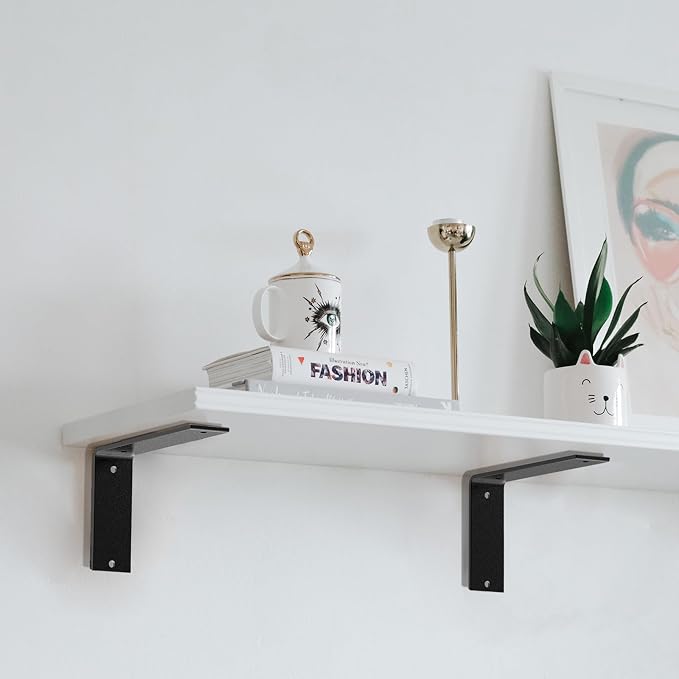 L Shelf Brackets10 inch, Industrial Modern Floating Shelf Support - Image 6