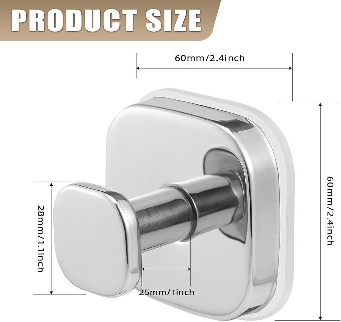 No-Drill Reusable Suction Cup Hooks, Coat Hook - Image 8