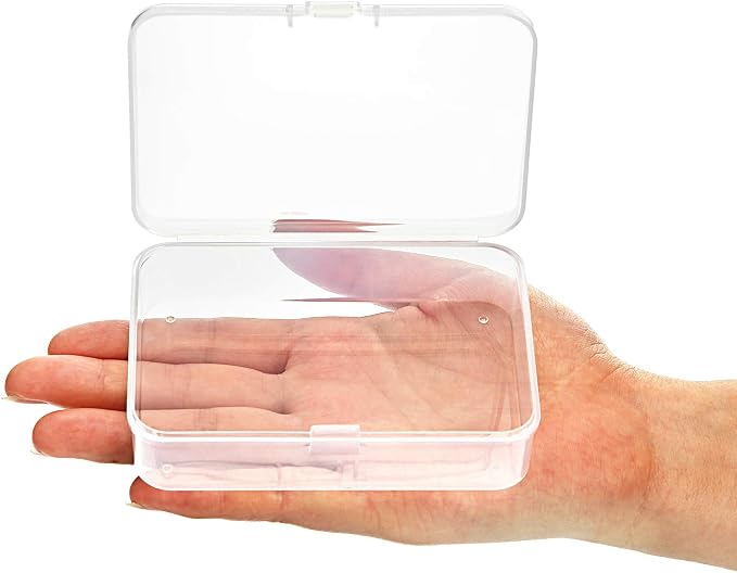 SATINIOR 24 Packs Small Clear Plastic Beads Storage Containers Box - Image 3