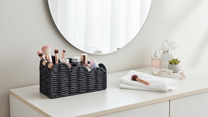 CubesLand Scalloped TV Remote Control Holder Bedside Organizer, Office Desk - Image 4