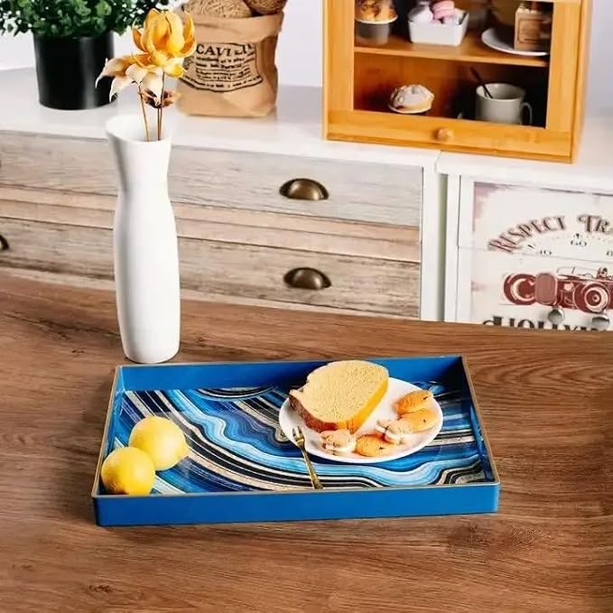 Spsyrine Decorative Tray, Plastic Rectangular Coffee Table Tray - Image 6
