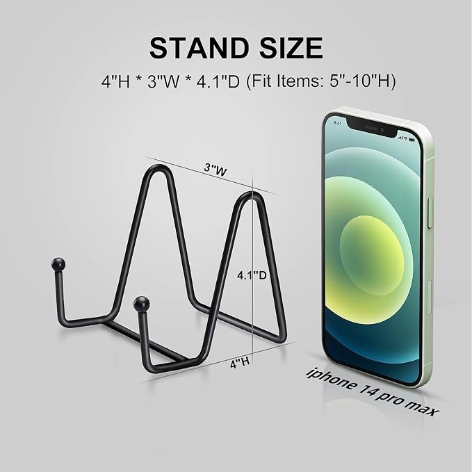 Kruodop 5 Pack Plate Stands for Display, 4 Inch Plate Holder Display Stand - Image 2