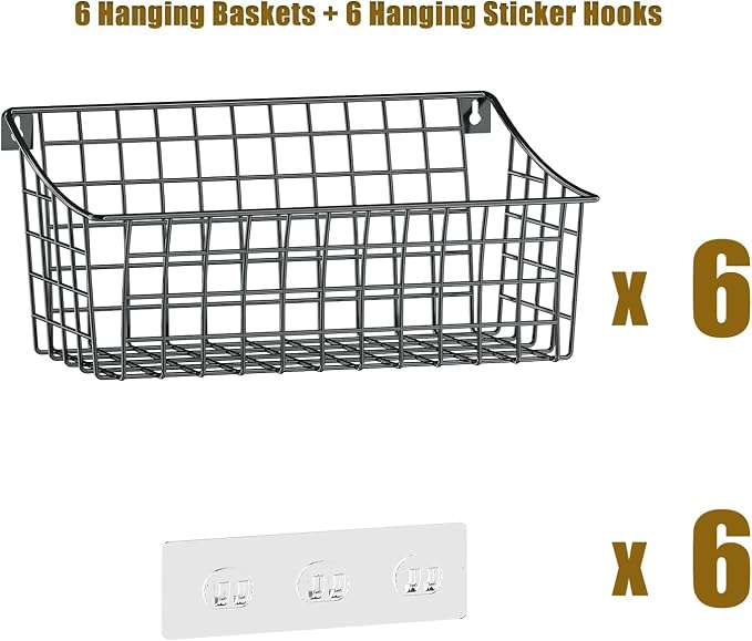 Sonyabecca 6 Pack Hanging Wall Basket - Image 7