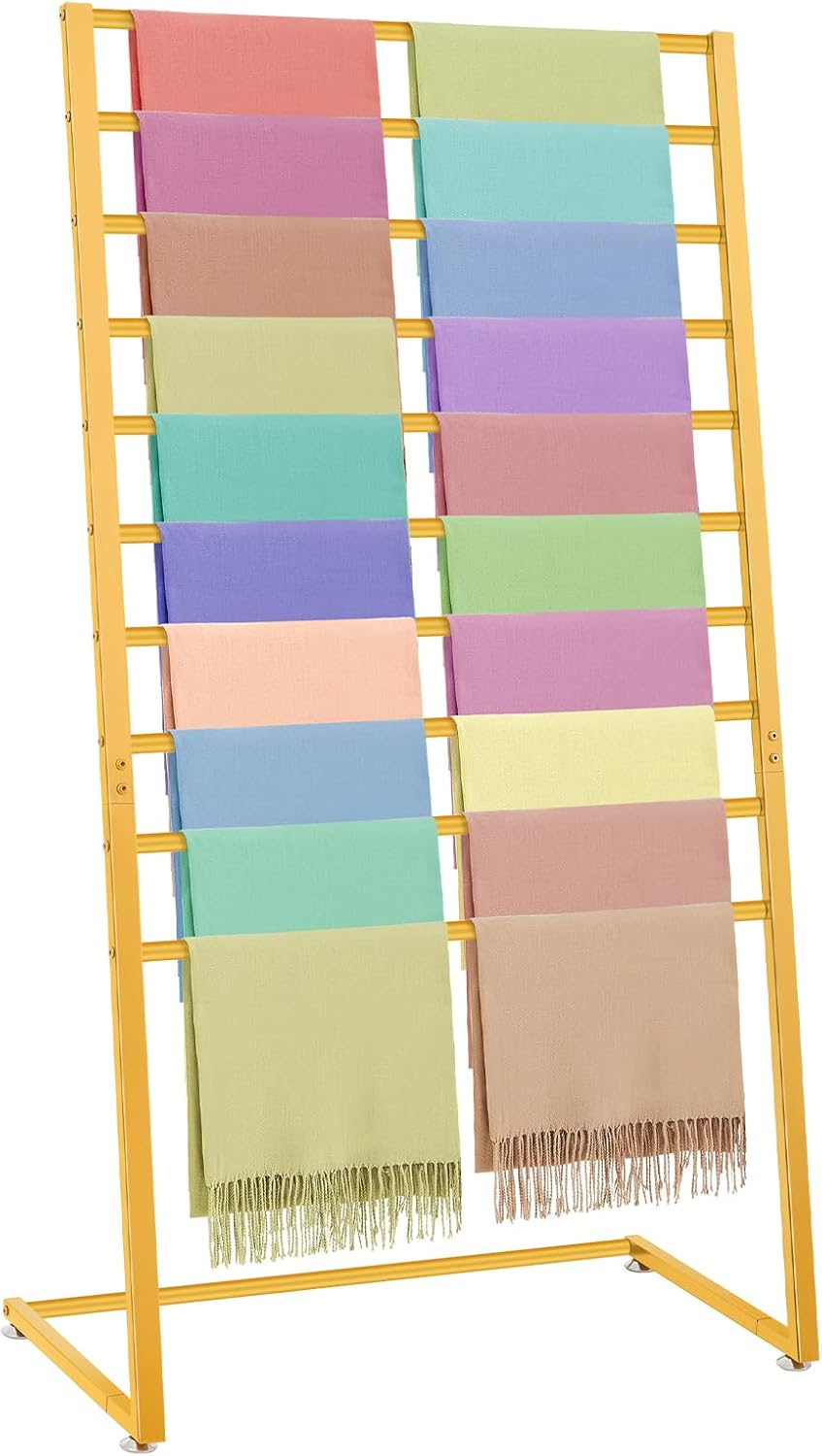 Hijab Organizer, 10 Tier Metal Scarf Holder Organizer, Freestanding