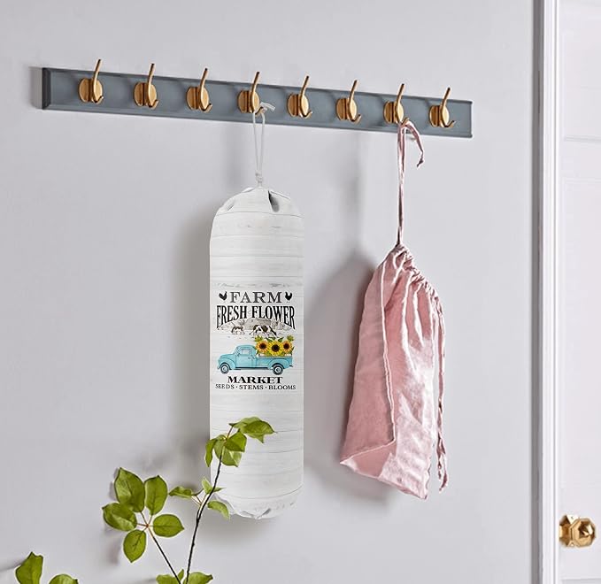 Grocery Bags Holder Organizer for Shopping Bags，Wall Mount Plastic Bags Storage - Image 4