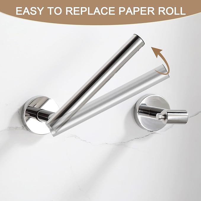 BGL Toilet Paper Holder Mirror Polish Wall Mount, Bathroom Toilet Paper Holder - Image 2