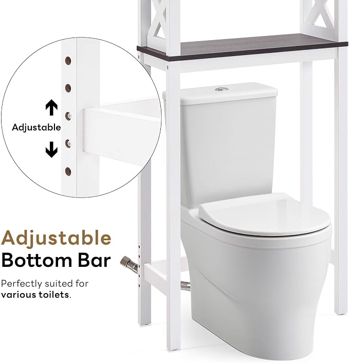 ivinta Over The Toilet Storage Cabinet, 3-Tier Bathroom Storage Cabinet - Image 6