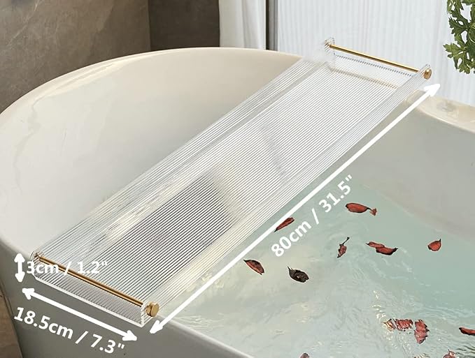 Bathtub Tray Acrylic Bath Tray Bathtub Caddy Non-Slip Bath Tub Tray Table - Image 9
