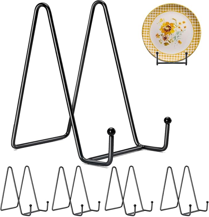 Kruodop 8 Inch Plate Stands for Display, 5 Pack Plate Holder Display Stand by Kruodop