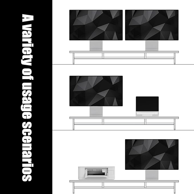 Dual‑Tier Monitor Stand for Modern Desk Setup – Minimalist Wooden and Metal - Image 6