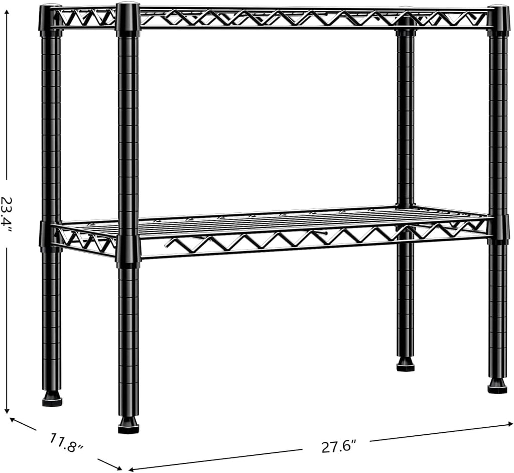 MZG 220 lbs 2 Tier Storage Rack Metal Wire Shelving Unit, Storage
