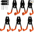6-Pack Small Square Heavy Duty Garage Hooks, Utility Room Storage by CRXCRC