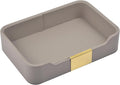 Luxury Leather Valet Tray Desktop Storage Organizer, Bedside Vanity Catchall by RHCSZ