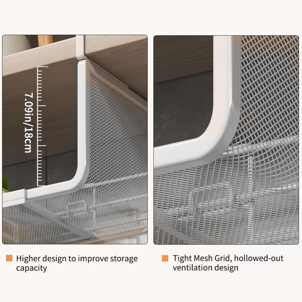 Expandable Under Shelf Basket Organizer, Under Shelf Storage, Hanging