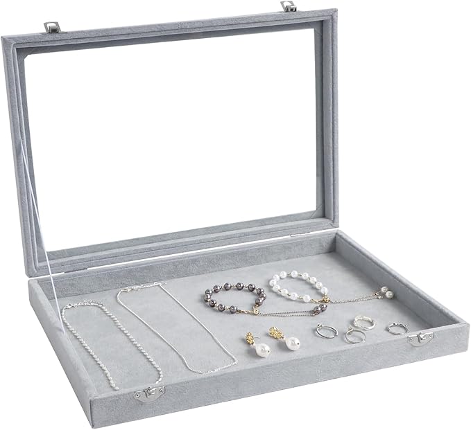 Wudygirl Velvet Jewelry Organizer Empty Jewelry Tray Organizer Jewelry Box by Wudygirl