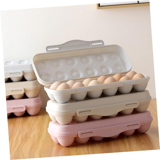 2pcs Egg Fridge Organizer with Lids Stackable Egg Storage Box - Image 9