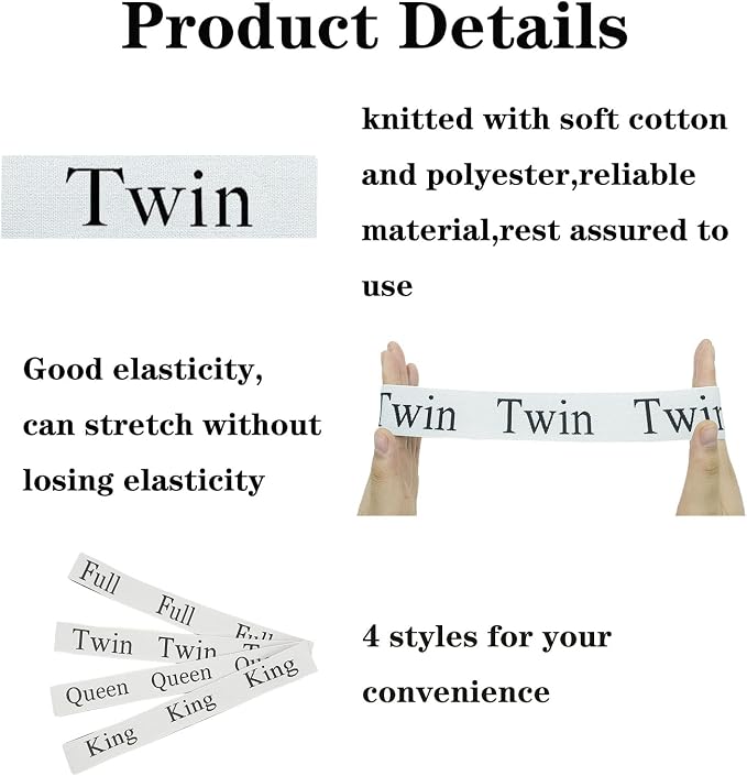 6 Pieces Bed Sheet Organizer Bands, Sheet Organizers and Storage Label Bands - Image 3