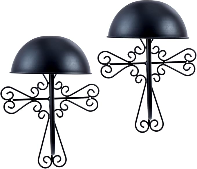 MyGift 2 Pcs Vintage Hat Holder Rack Wall Mount, Helmet and Large Brim Hat - Image 6
